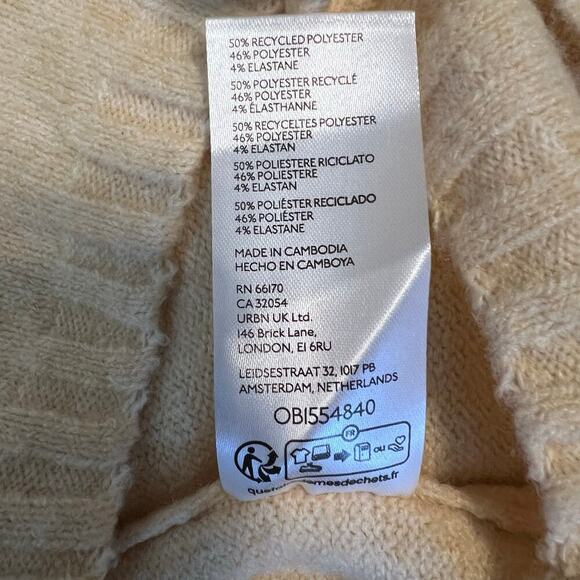 Urban Outfitters Cropped Cowl Neck Sweater in Cream Women’s Size Large - Picture 5 of 6